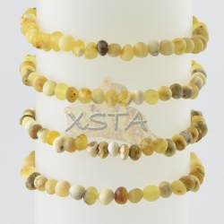 Baltic amber bracelet raw matt beads